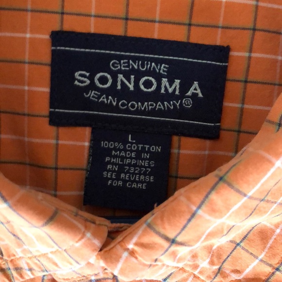 Orange Men’s Button Down - Picture 2 of 2